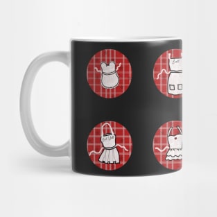 Red Gingham Apron Dots Mug